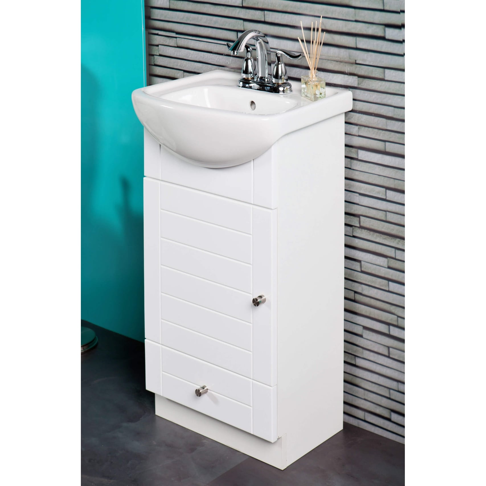 Fine Fixtures Petite 16 Inch Vanity With Vitreous China Sink Top