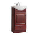 Fine Fixtures Petite 18 Inch Dark Cherry White Bathroom Vanity