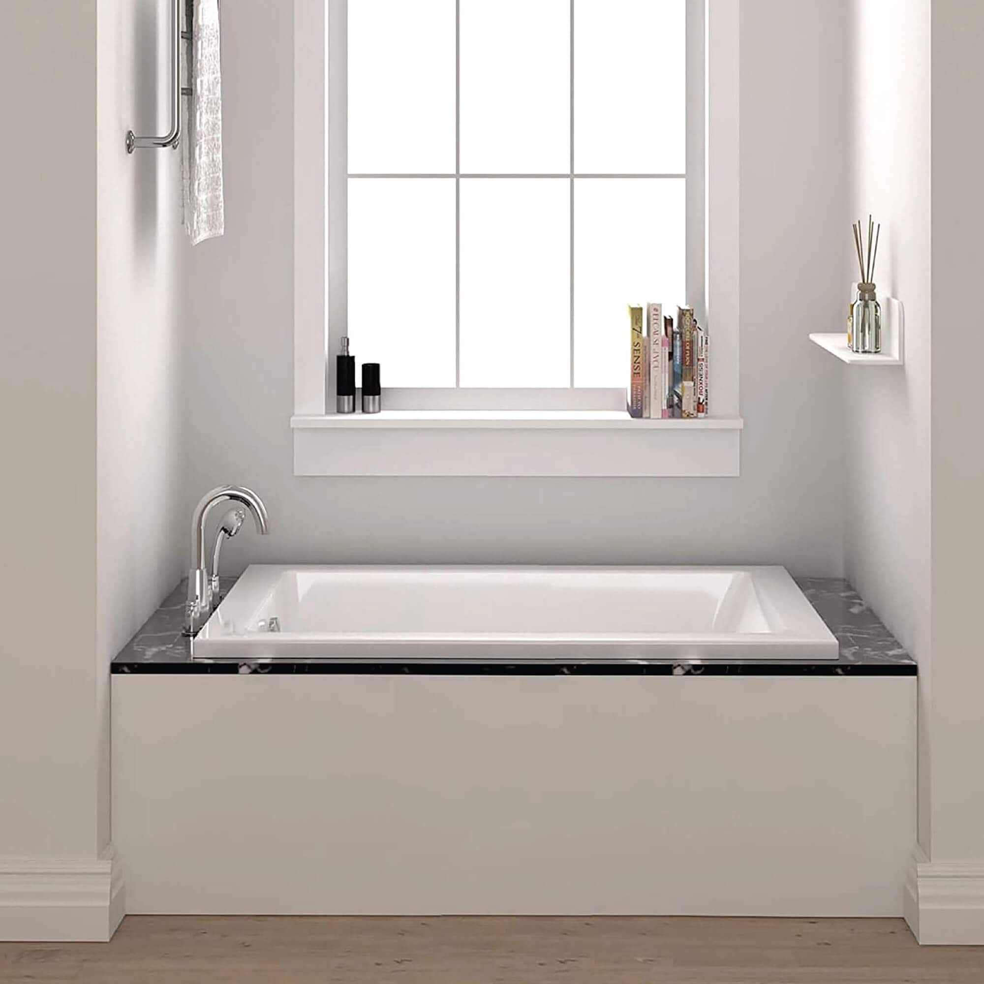 Fine Fixtures Small 54 X 30 X 19 Inch Drop In White Bathtub