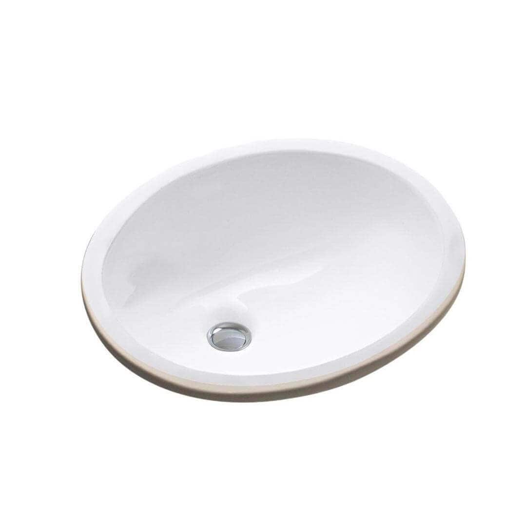 Fine Fixtures White Oval Ceramic Undermount Sink