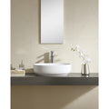 Fine Fixtures White Vitreous China 20 Inch Thin Edge Vessel Sink