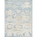 Fine Mamluk Hand Knotted Bamboo Silk Blue Area Rug