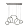 Finesse Decor Pendant Lamp Chrome Metal Frame Clear Crystal
