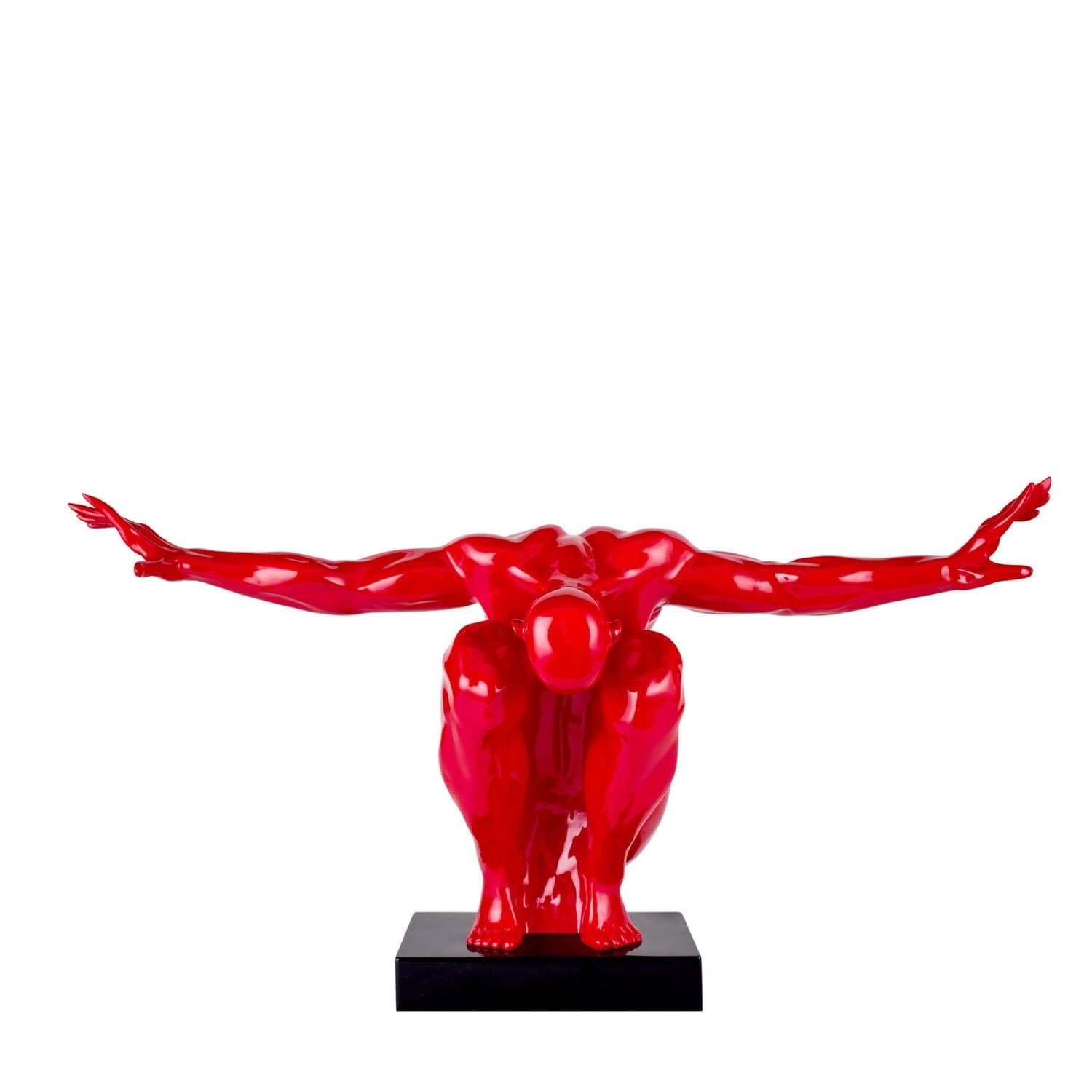 Finesse Decor Saluting Men Resin Sculpture Small Size