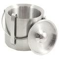 Bey Berk Silver Stainless Steel 5 Quart Ice Bucket