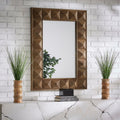Finn Rectangular Reclaimed Wood Geometric Faceted Wall Mirror By Inspire Q Artisan Wall Mirror