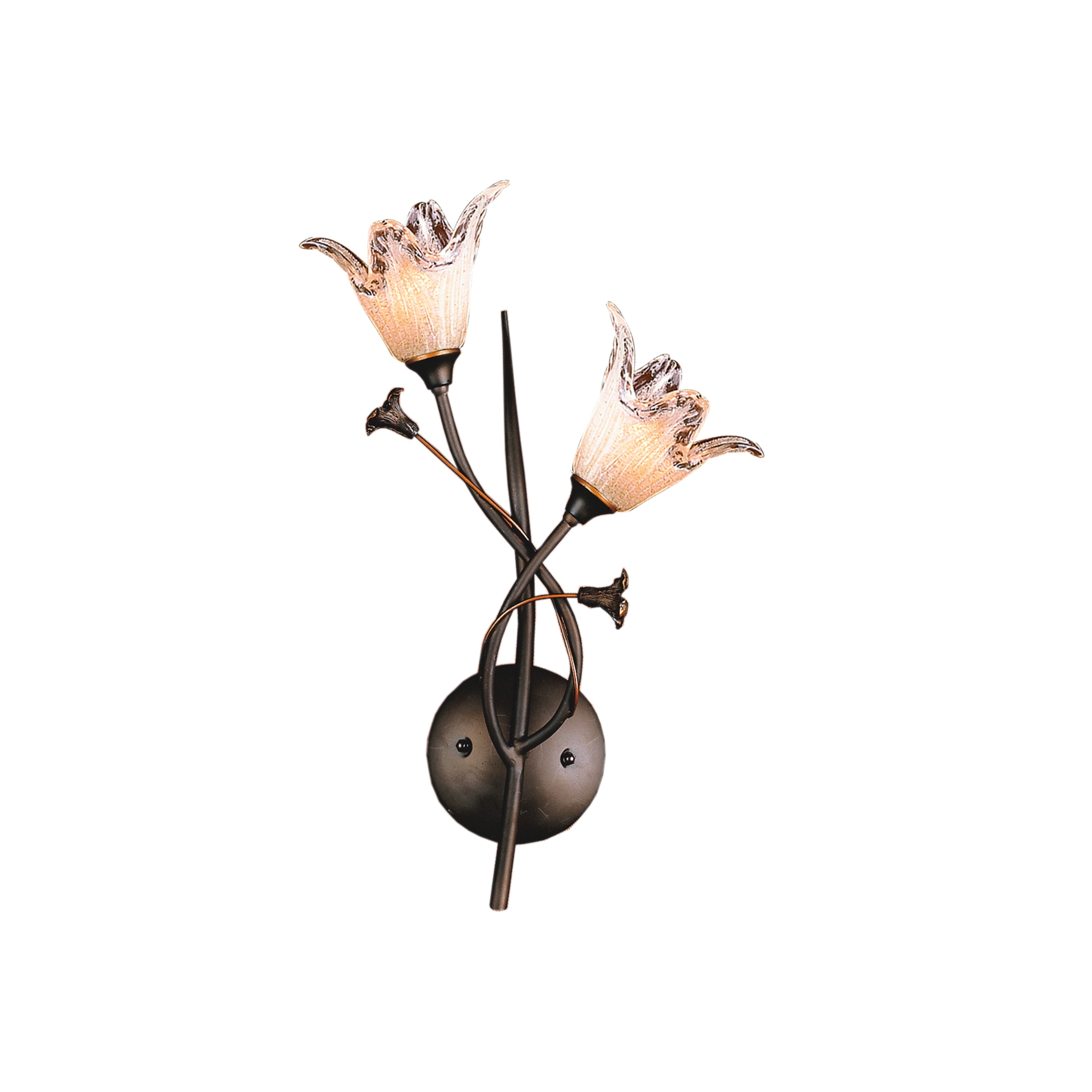 Fioritura 16 High 2 Light Sconce Aged Bronze 16 Inch Tall