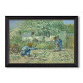 First Steps After Millet 1890 Vincent Van Gogh Custom Framed Canvas
