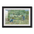 First Steps After Millet 1890 Vincent Van Gogh Custom Framed Print
