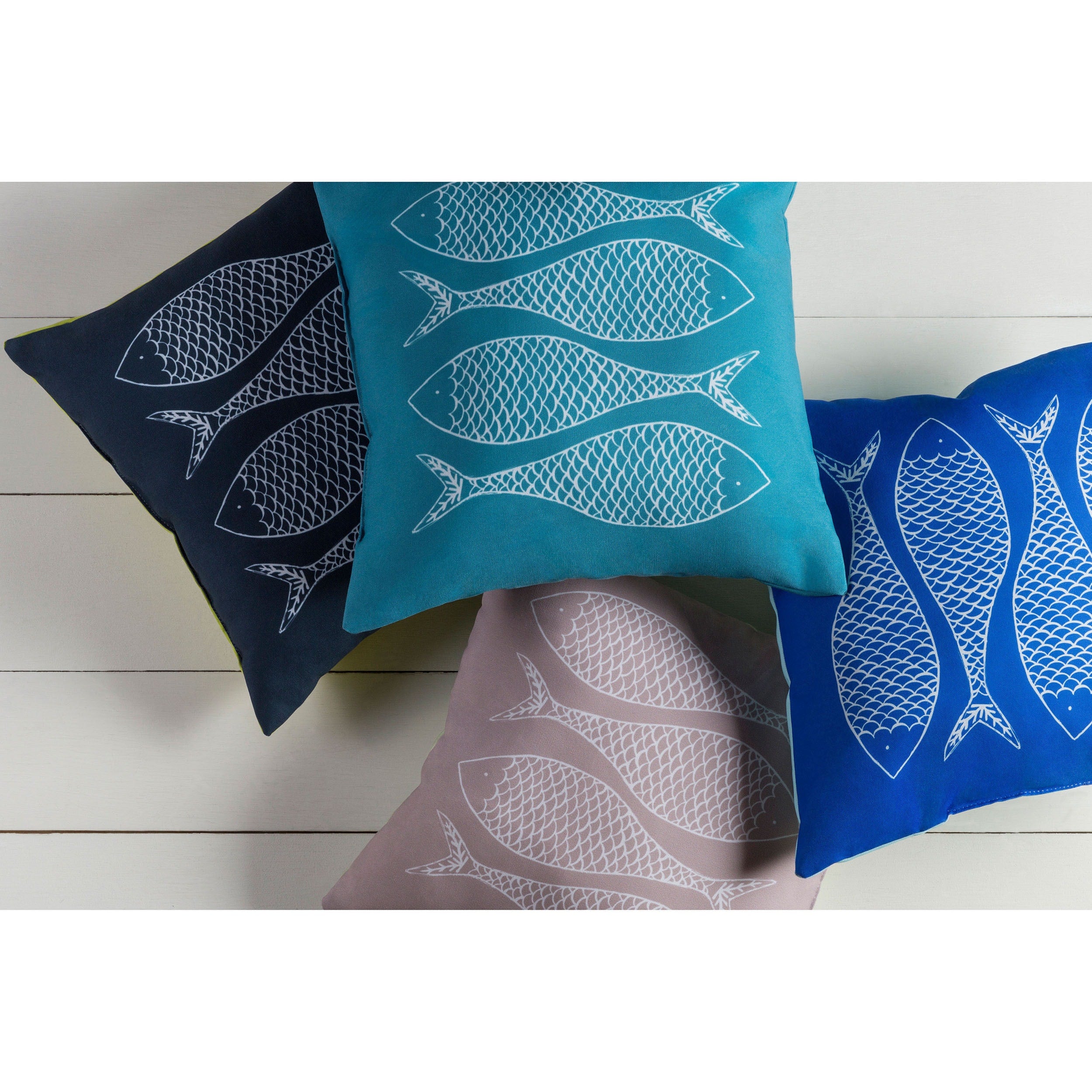 Fish Scales Indoor Outdoor Decorative Throw Pillow