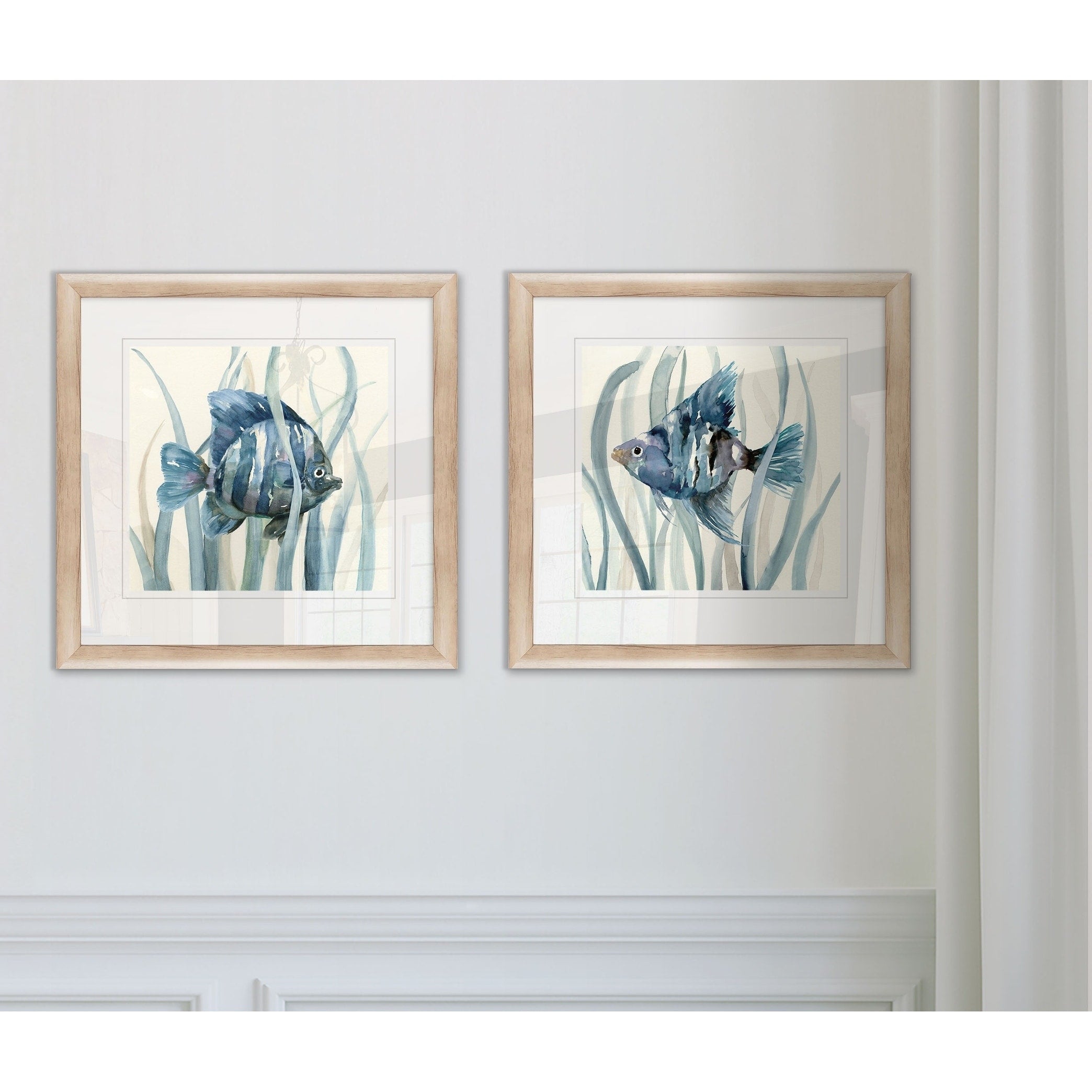 Fish In Seagrass I 2 Piece Set 16 X 16