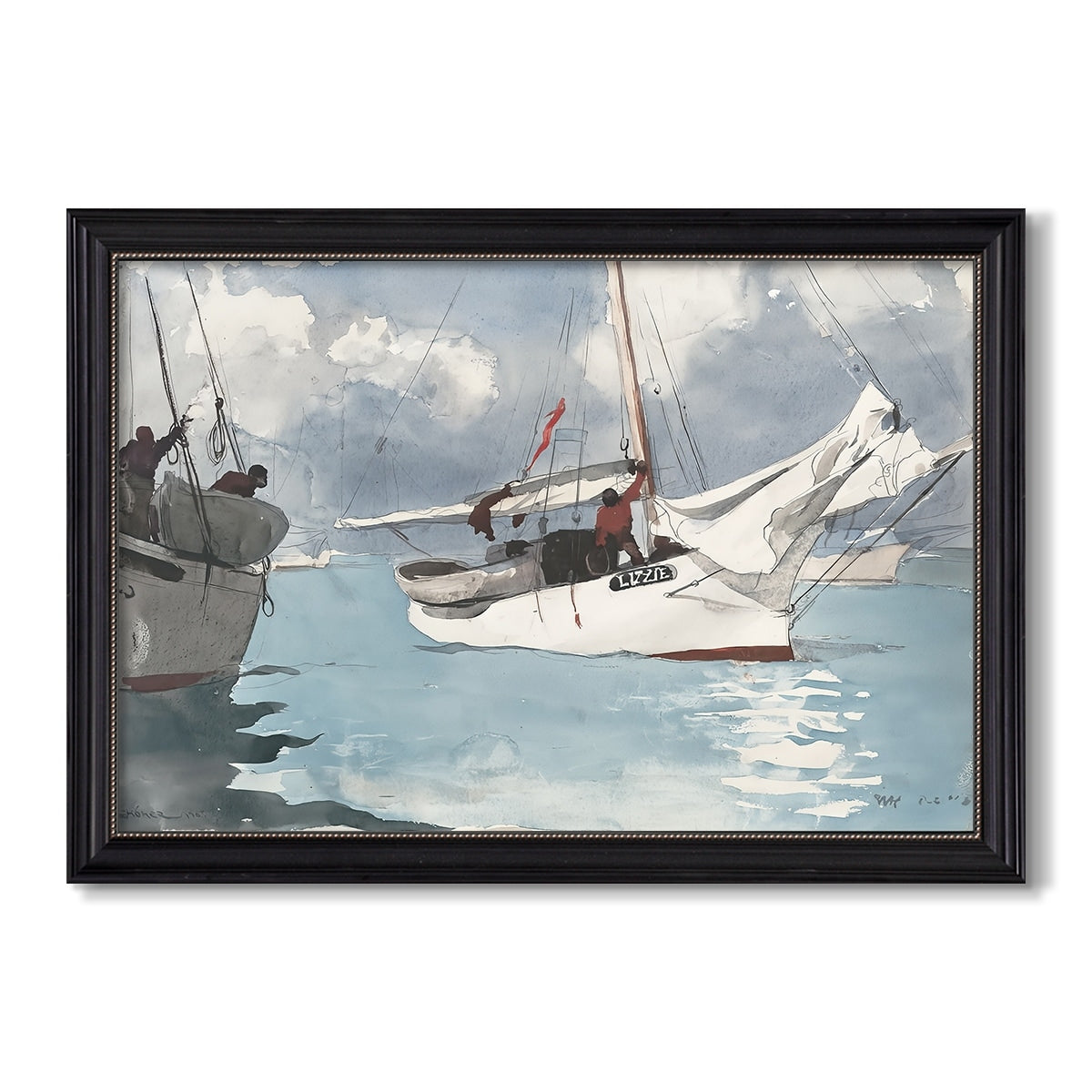 Fishing Boats Key West 1903 Winslow Homer Custom Framed Canvas