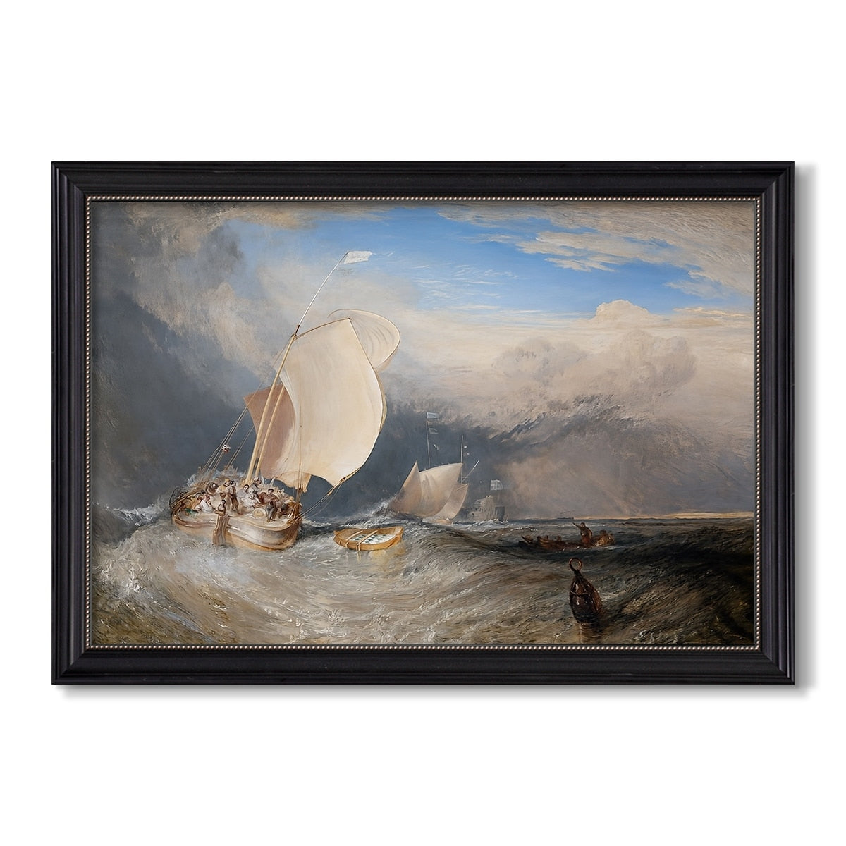 Fishing Boats With Hucksters 1837 1838 Jmw Turner Custom Framed Canvas