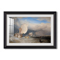 Fishing Boats With Hucksters 1837 1838 Jmw Turner Custom Framed Print