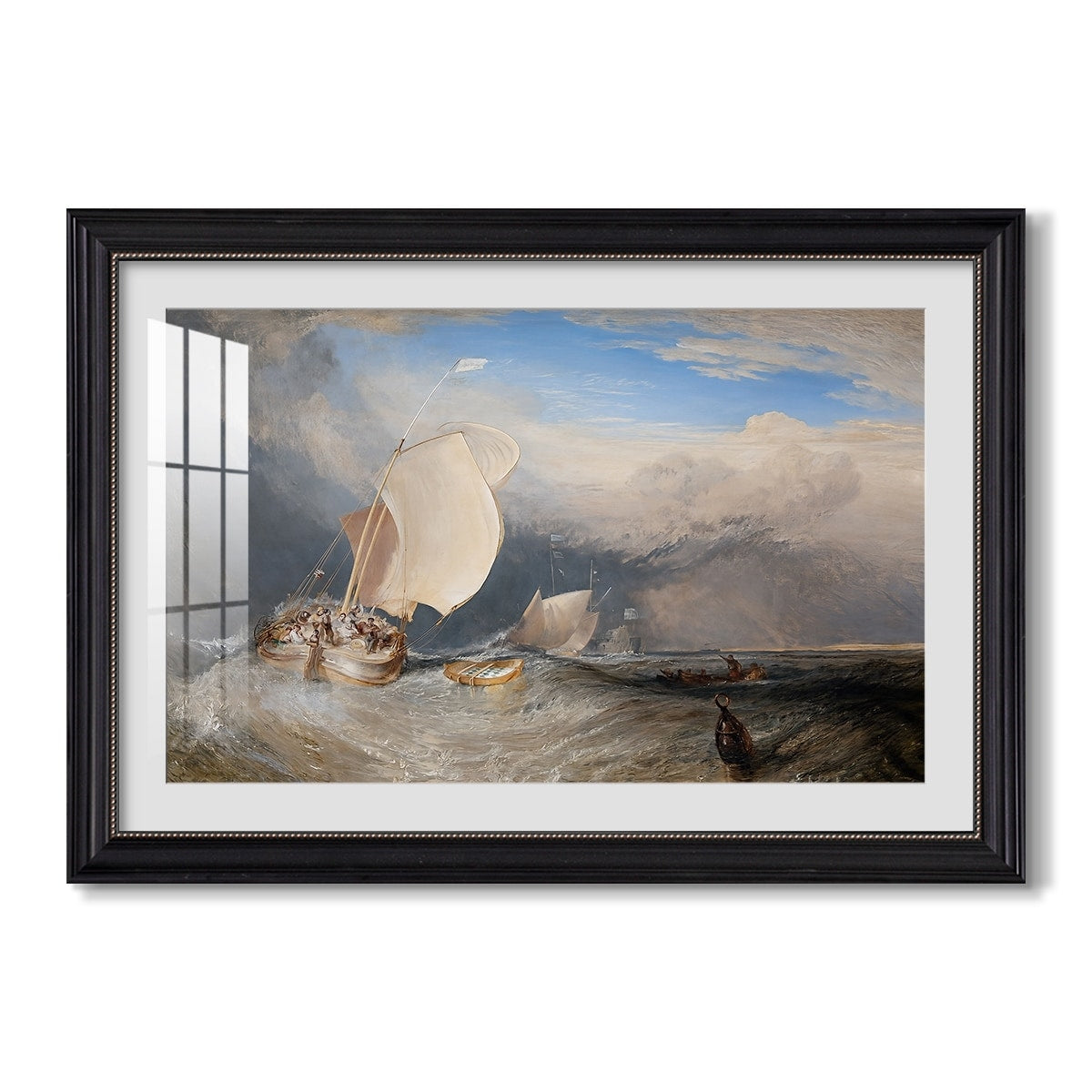 Fishing Boats With Hucksters 1837 1838 Jmw Turner Custom Framed Print