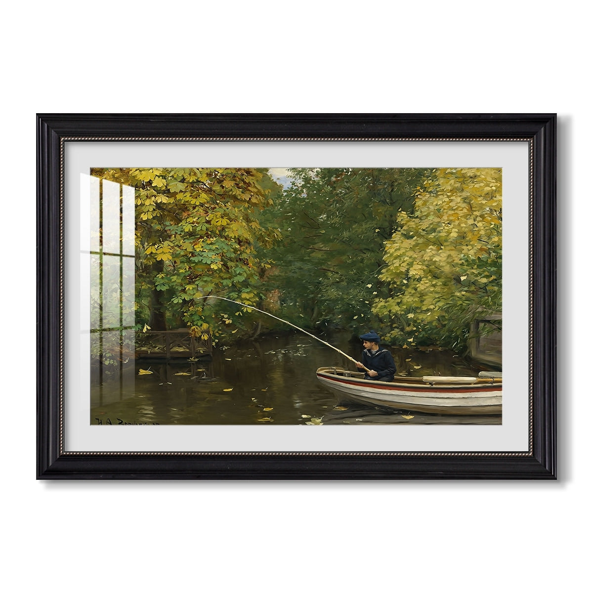 Fishing Boy C 1890 Hans Andersen Brendekilde Custom Framed Print