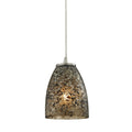Fissure 5 Inch Wide 1 Light Pendant In Satin Nickel 5In W X 5In D X 7In H