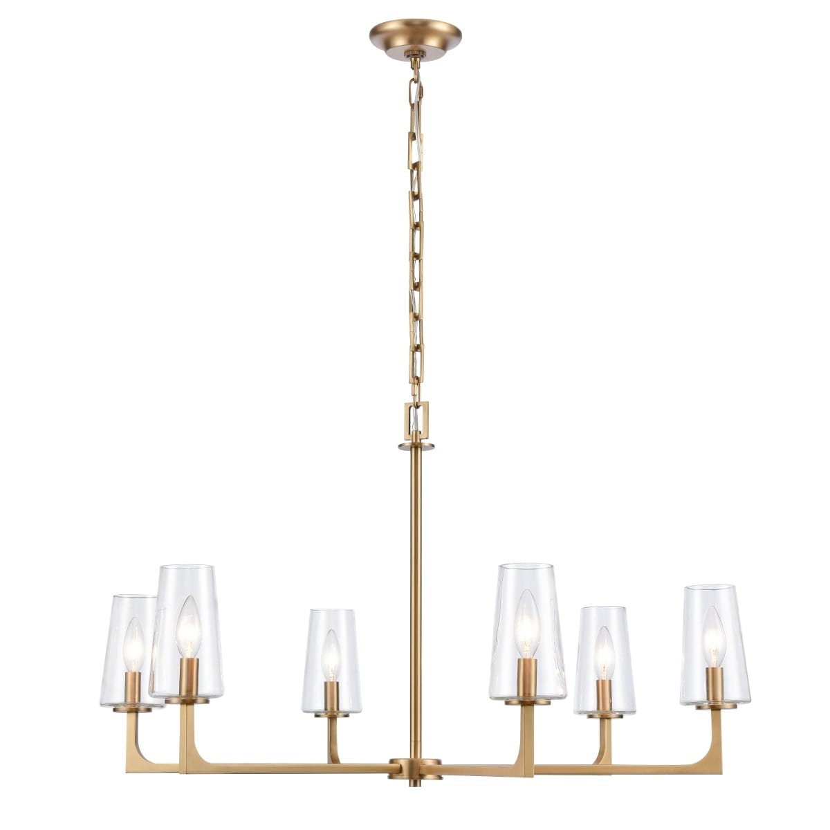 Fitzroy 28 Inch Wide 5 Light Chandelier In Matte Black