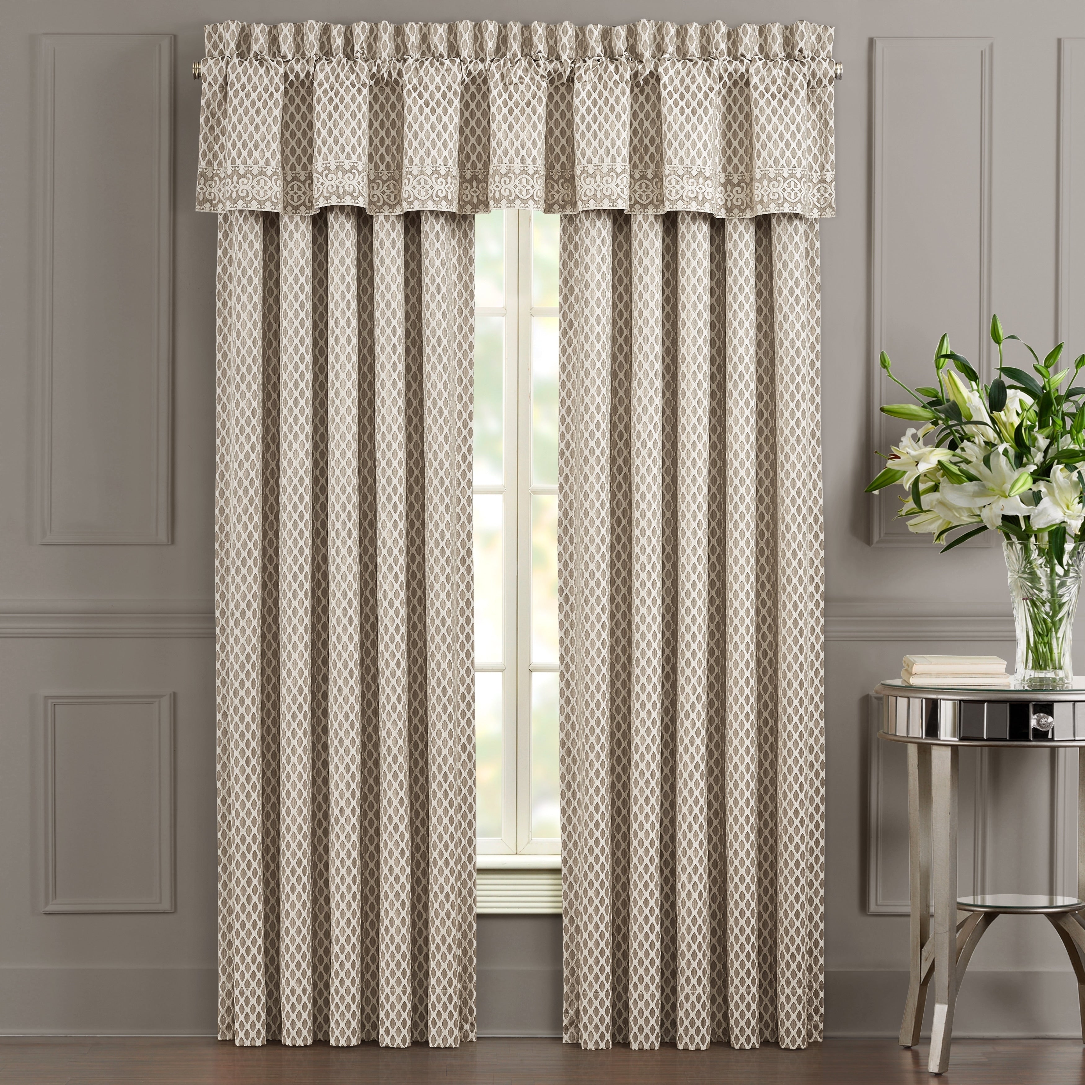 Five Queens Court Beaumont Woven Jacquard Window Panel Pair