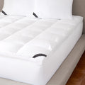 Five Queens Court Elite 300 Tc Cotton Allergen Barrier Mattress Topper White