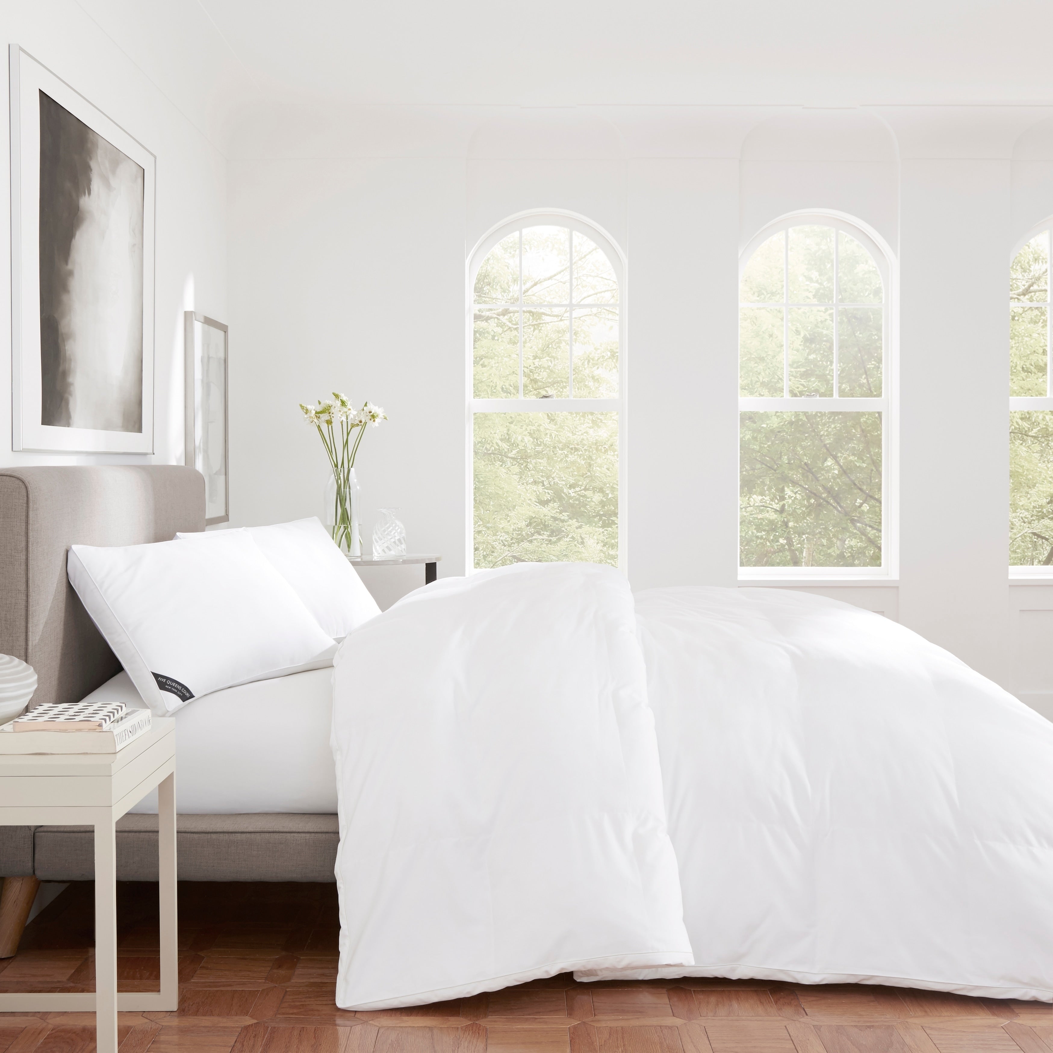 Five Queens Court Elite Sateen 300 Tc Cotton Allergen Barrier Down Alternative Comforter