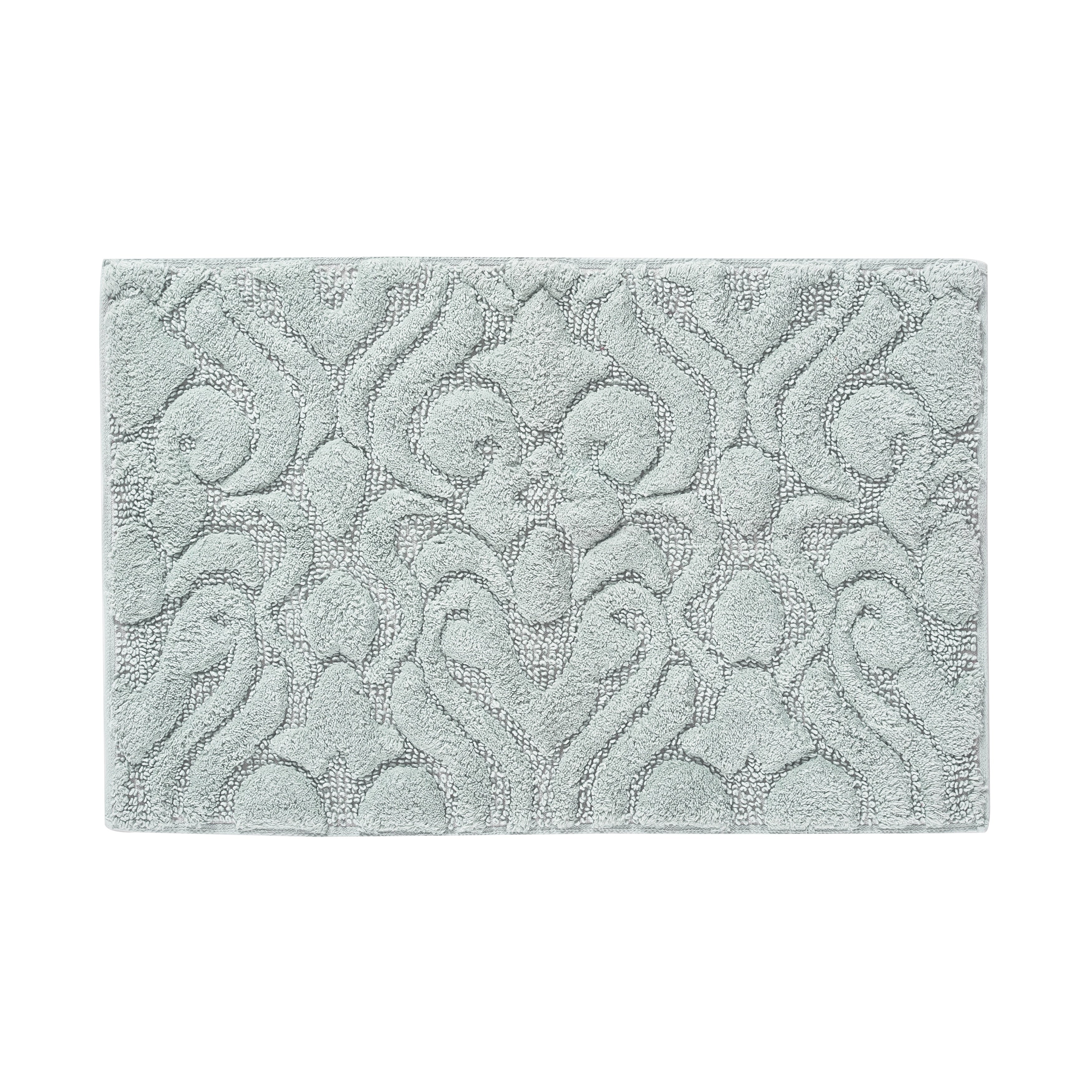 Five Queens Court Leo High Pile Damask Sculpted Bath Rug 20 X 30