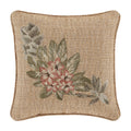 Five Queens Court Martina 18 Inch Square Embellished Decorative Throw Pillow