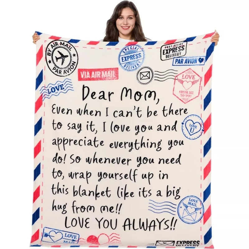 Flannel Throw Blanket Presents For Mothers Day Multicolor