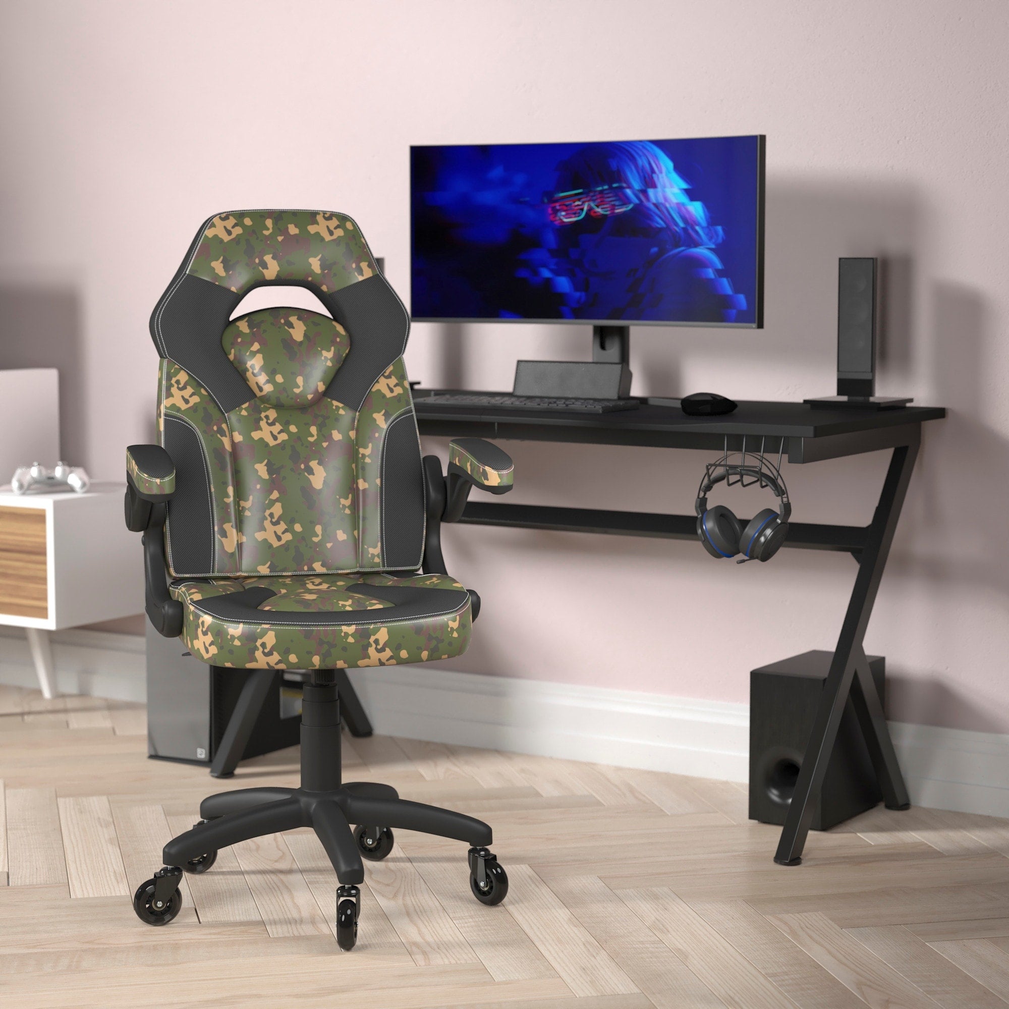 Flash Furniture Ffif25041 Tekut 25 Wide Mesh Adjustable Gaming Office