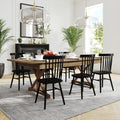 Flash Furniture Ffif31765 Kira 96 Wide Pine Wood Dining Table With X