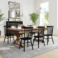 Flash Furniture Ffif37705 Kira 84 Wide Pine Wood Dining Table With X