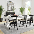 Flash Furniture Ffif49596 Kira 108 Wide Pine Wood Dining Table With X
