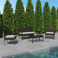 Flash Furniture Ffof33466 Lionello 4 Piece Steel Framed Polyester