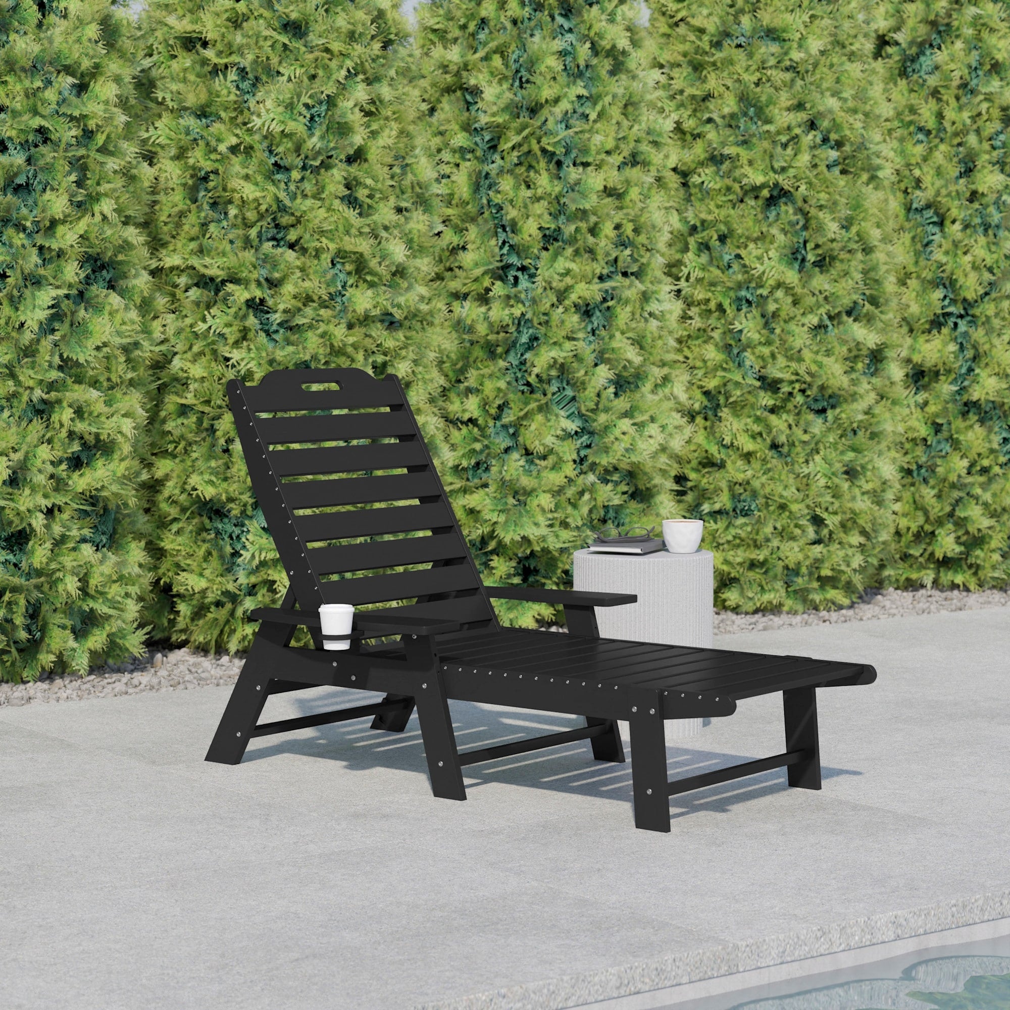 Flash Furniture Ffof50898 Jean 35 Wide Polyethylene Chaise Chair