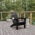 Flash Furniture Ffof57426 Joziah 34 Wide Polyethylene Adirondack