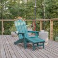 Flash Furniture Ffof81757 Jean 34 Wide Polyethylene Adirondack Chair
