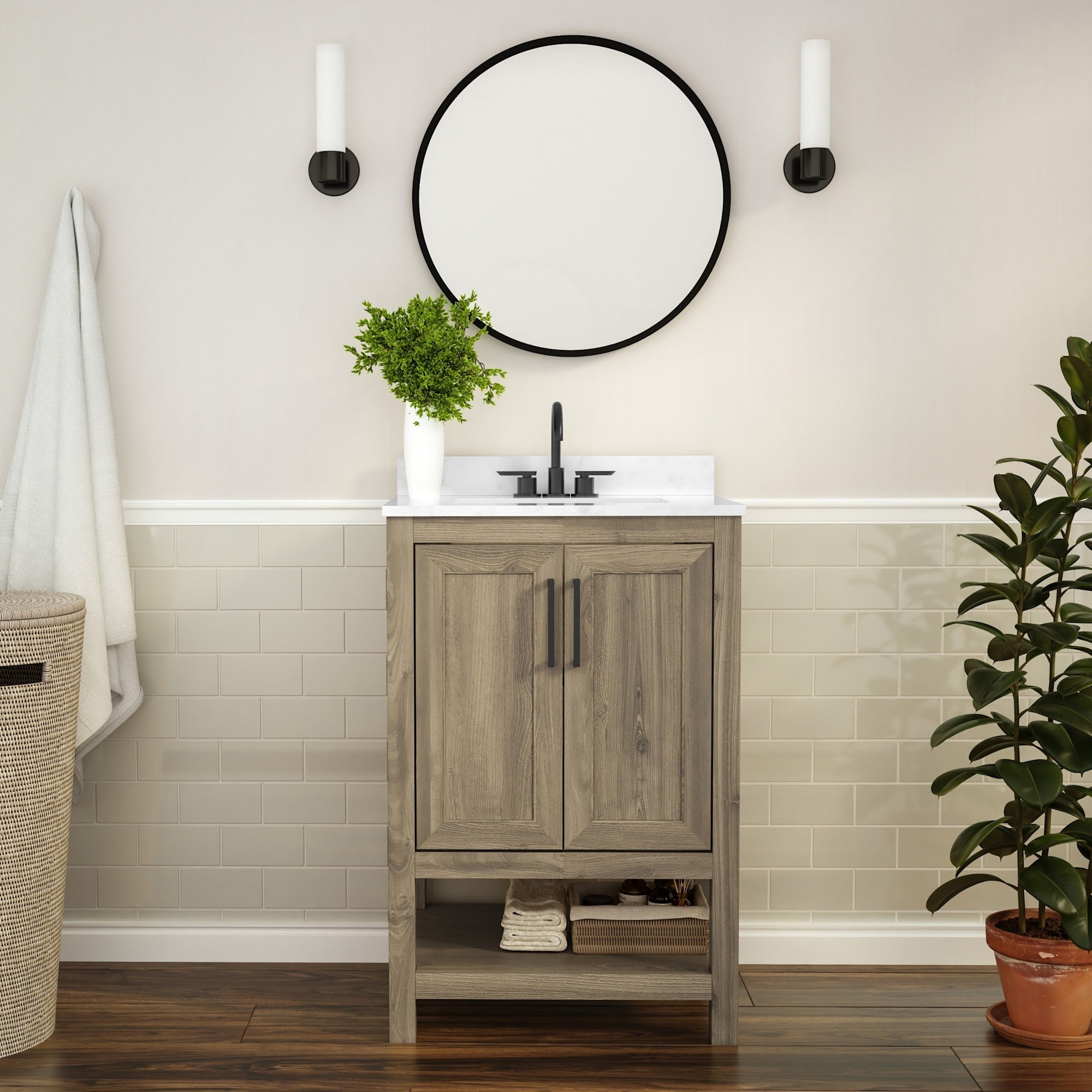 Flash Furniture Ffvs71985 Pinnacle 24 Free Standing Single Basin