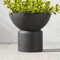 Flatform Round Dark Grey Cement Indoor/Outdoor Planter Set of 3
