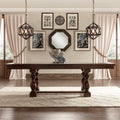 Flatiron Baluster Extending Dining Table By Inspire Q Classic Brown