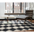 Flatweave Tribeca Black Wordly Wool Rug 8 X 10