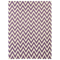 Flatweave Flatweave New Zealand Wool Light Purple White Area Rug 116 X 146