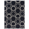 Flatweave Flatweave New Zealand Wool Navy White Area Rug 10 X 14
