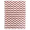 Flatweave Flatweave New Zealand Wool Pink White Area Rug 12 X 15