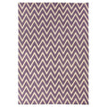 Flatweave Flatweave New Zealand Wool Purple White Area Rug