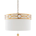 Fletcher Traditional Gilded Scroll 3 Light Pendant