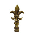 Fleur De Lis Antique Brass Lamp Finial 3.2 H
