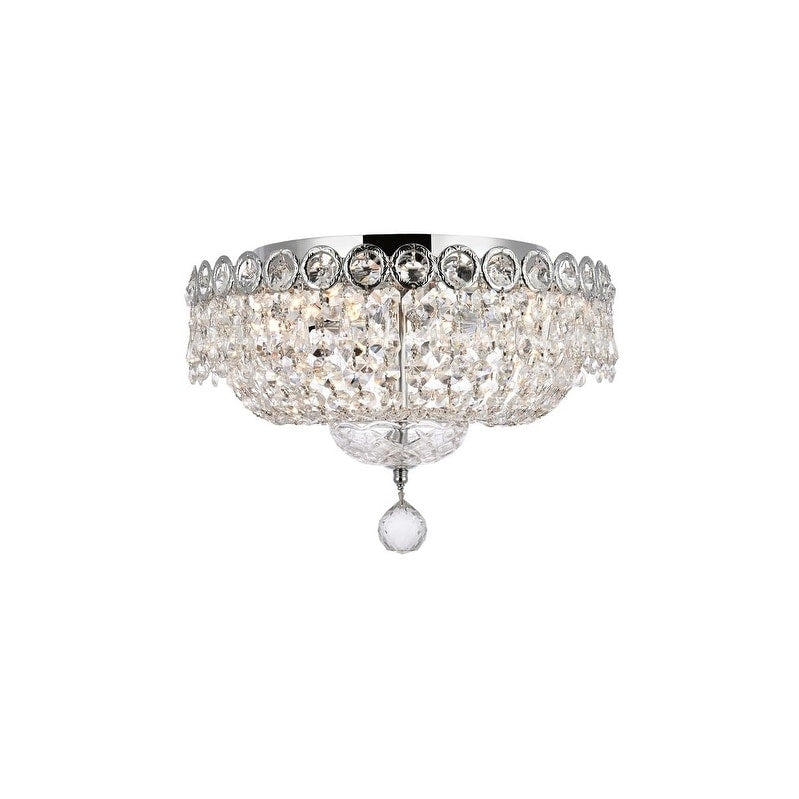 Fleur Illumination 4 Light Chrome Flush Mount