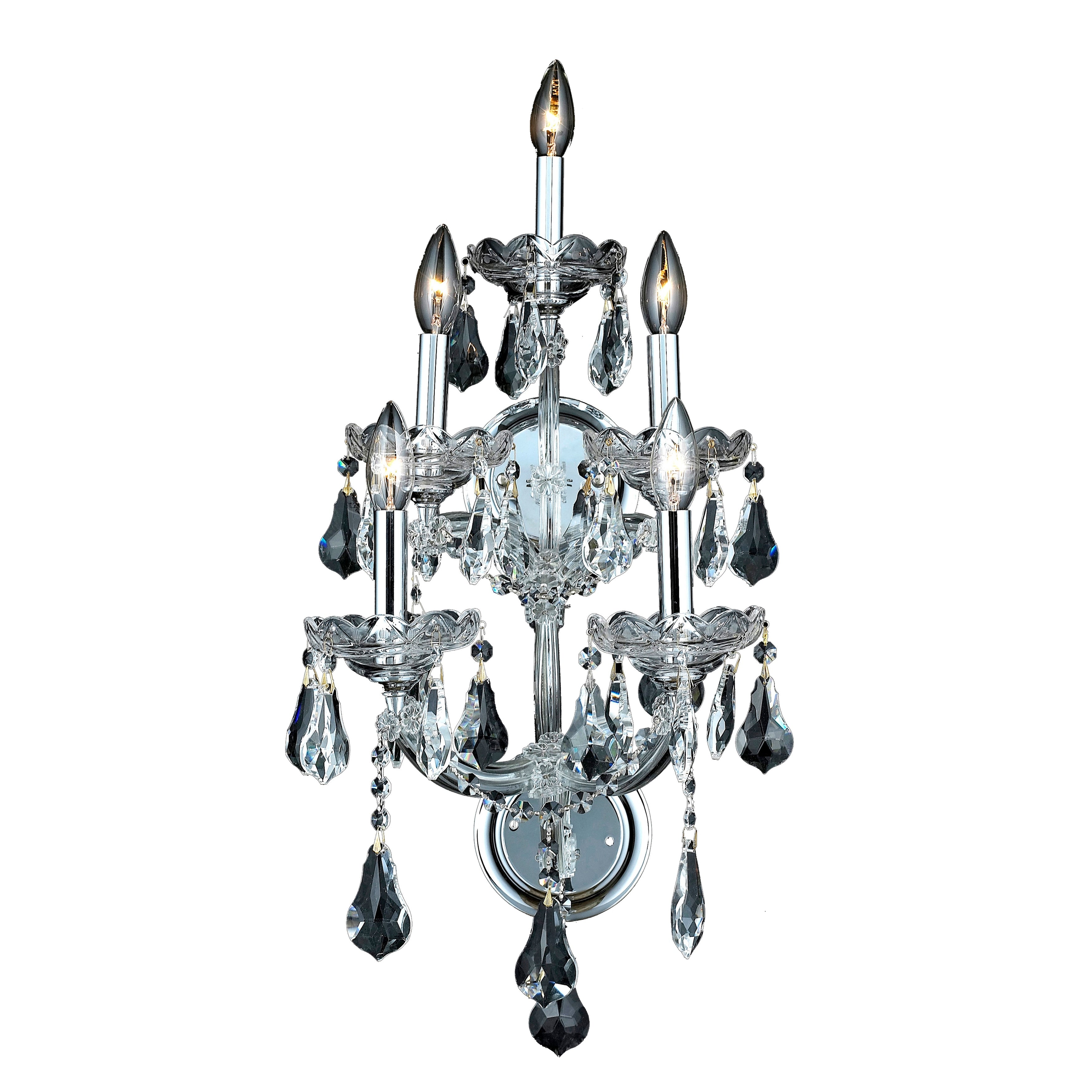 Fleur Illumination 5 Light Chrome Wall Sconce