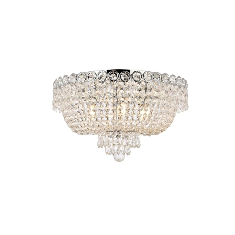 Fleur Illumination 6 Light Chrome Flush Mount