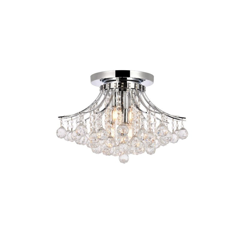 Fleur Illumination 6 Light Chrome Flush Mount